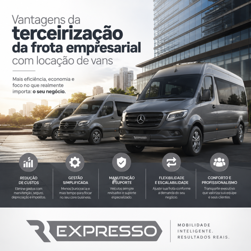 Vantagens da terceirização da frota empresarial com locação de vans